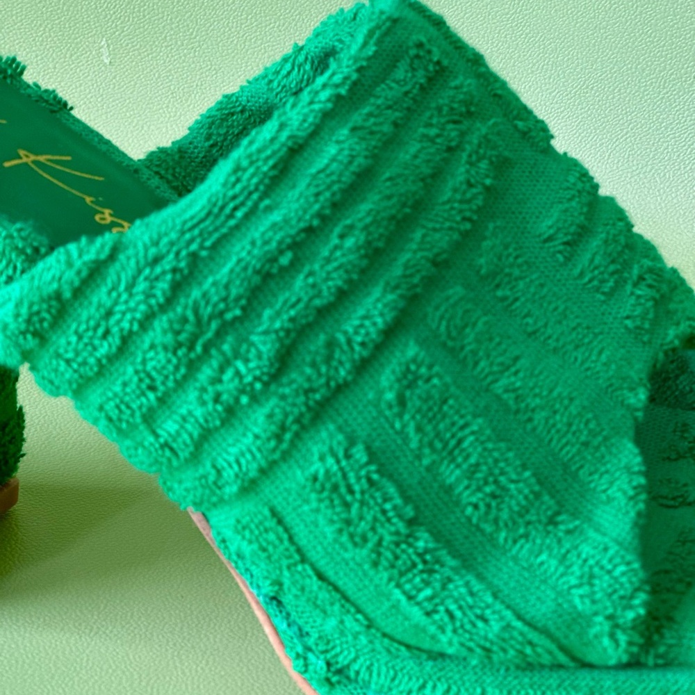 Terry Cloth Dolls Kill Green Heels 💚 - Picture 4 of 5